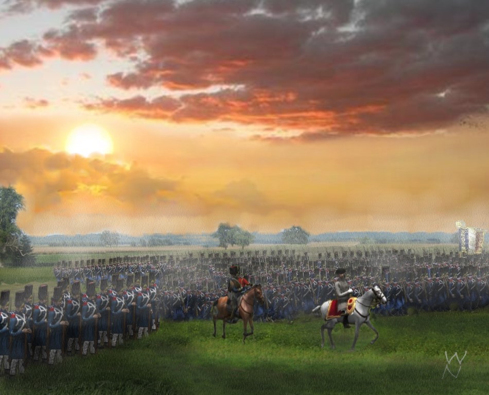 waterloo-napoleon-dot-com-wargame-battle-replay-023-Napoleon-leads-Old-Guard