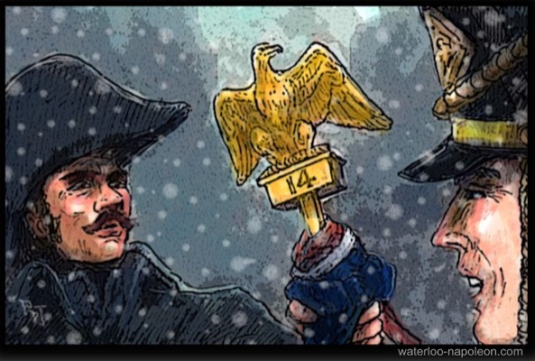 
 baron marbot, french cavalry officer, battle of eylau, eagle 14th infantry line, napoleon bonaparte , french emperor, austerlitz, borodino, waterloo, josephine, waterloo-napoleon.com